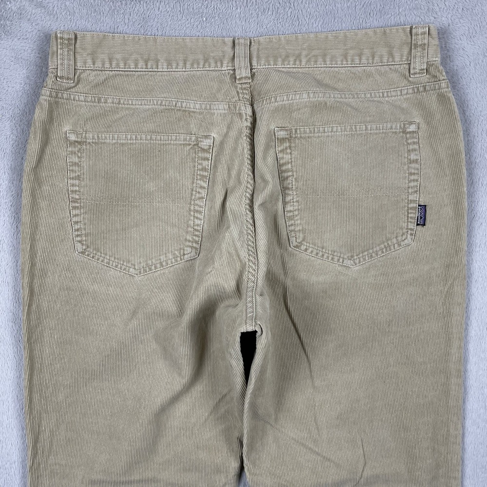 Patagonia Corduroy Pants Men 34x30 Beige Organic Cotton Straight Leg Retro Chino - Picture 3 of 9